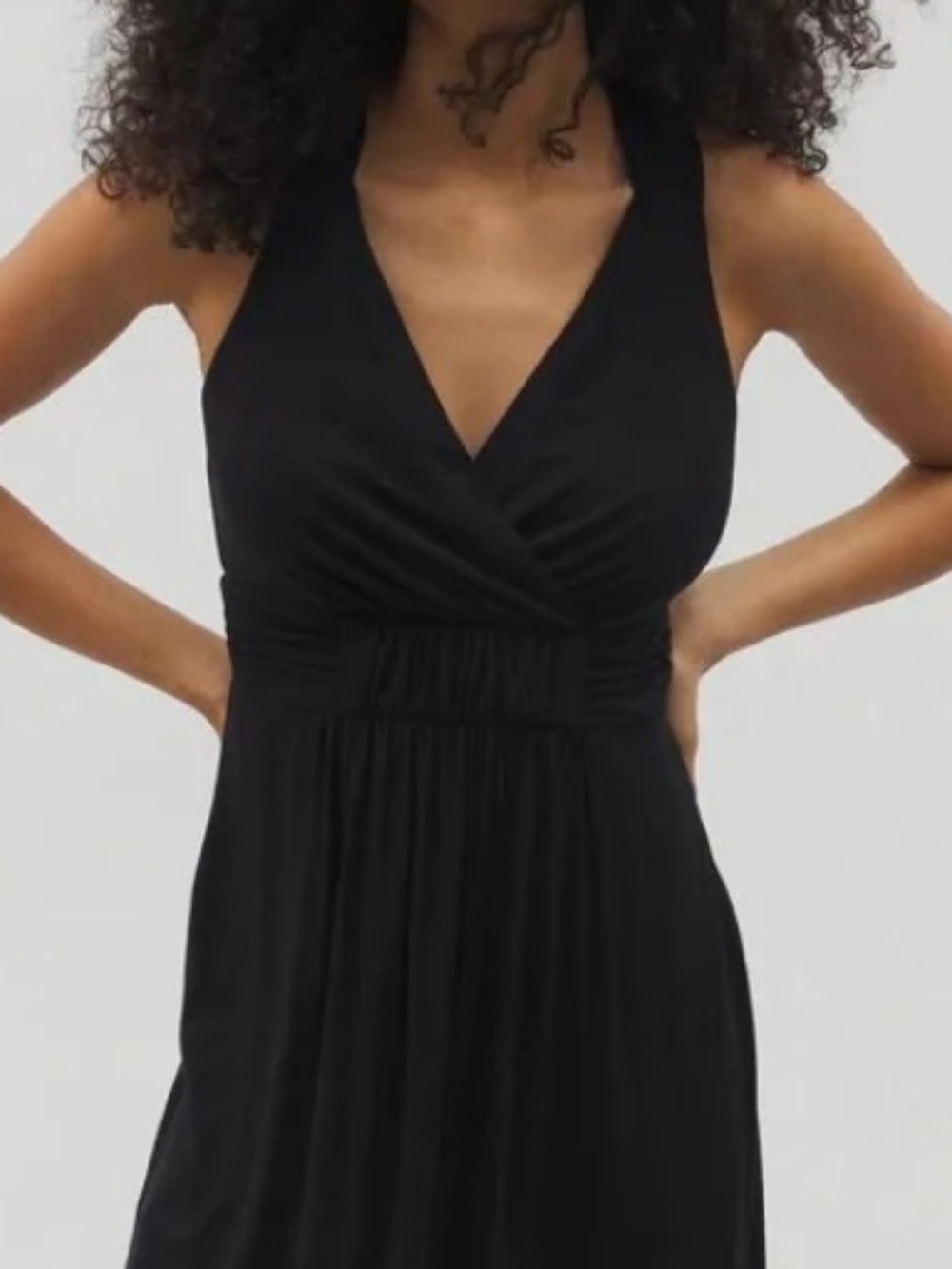 Soma Soft Jersey Navy Blue Sleeveless Cross-Back Midi Bra Dress Casual Beach - Picture 2 of 12